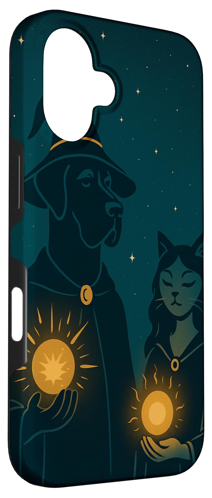 Mystic Pet Mages Great Dane & Cat Magical Companions Case for iPhone 16