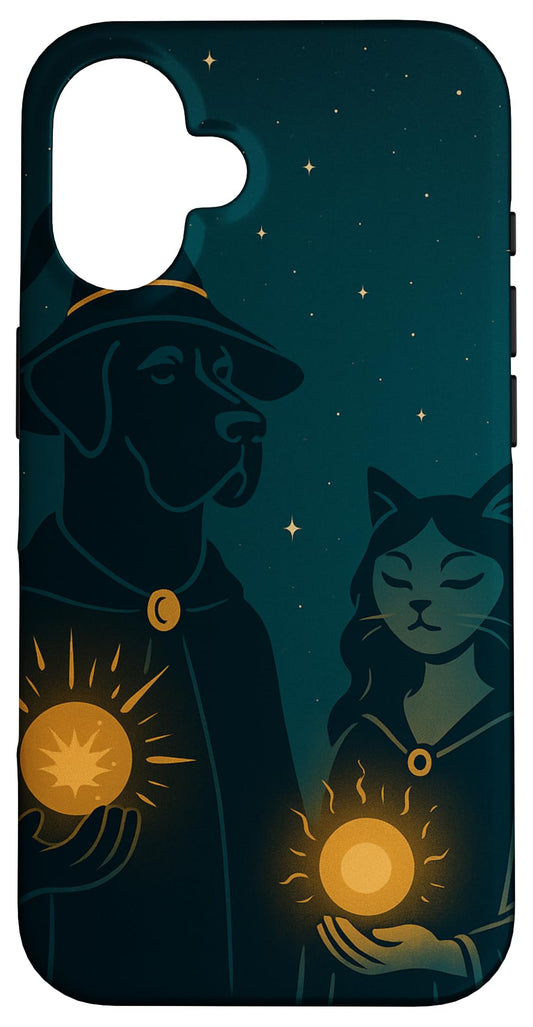 Mystic Pet Mages Great Dane & Cat Magical Companions Case for iPhone 16