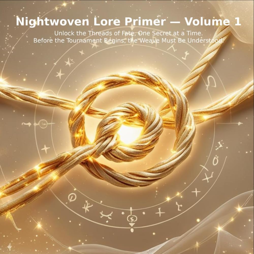 Nightwoven Lore Primer – Volume 1: Unlock the Threads of Fate, One Secret at a Time. Before the Tournament Begins, The Weave Must Be Understood.