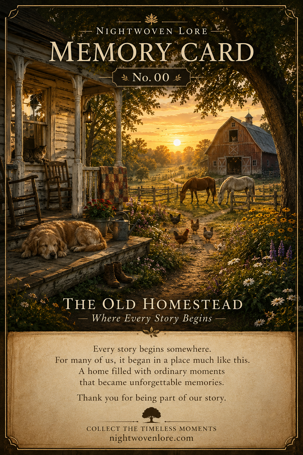 Nightwoven Memory Card No. 00 — The Old Homestead