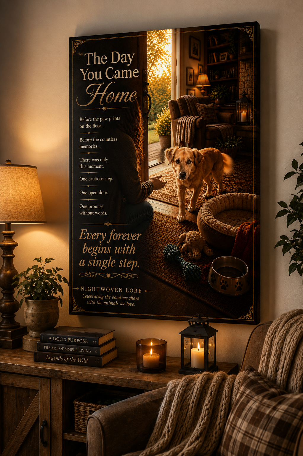 The Day You Came Home | Personalized Pet Canvas